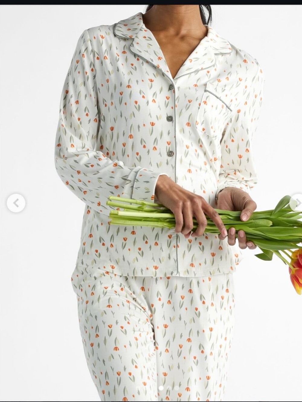 NWT Cozy Earth Bamboo Stretch Pajama Tops Sienna Tulips